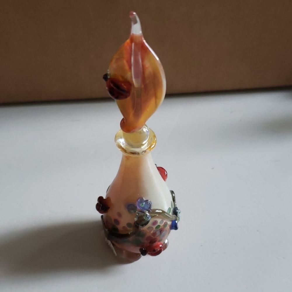 Blown Glass Ladybugs Vase with Removable Top